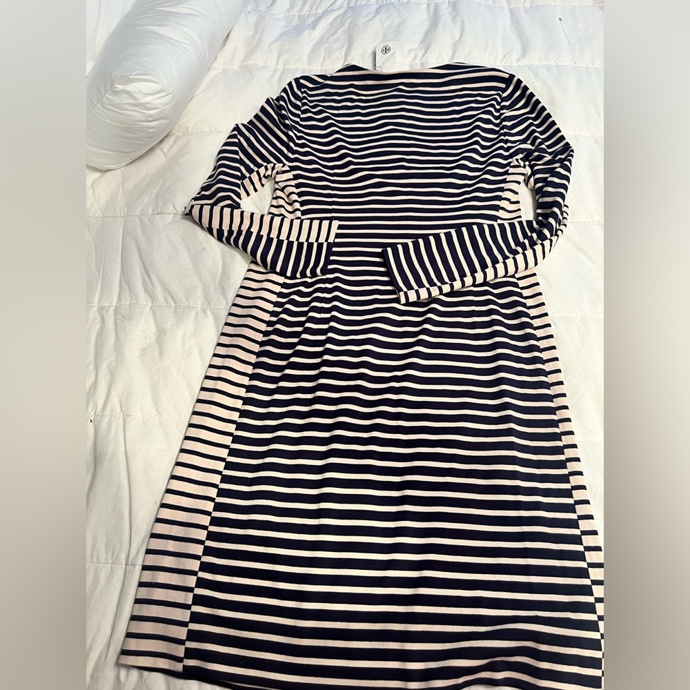NEW! Tory Burch Callan Long Sleeve Stripe Dress Size L